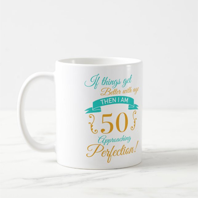 Caneca De Café 50º aniversário melhor com idade (Esquerda)