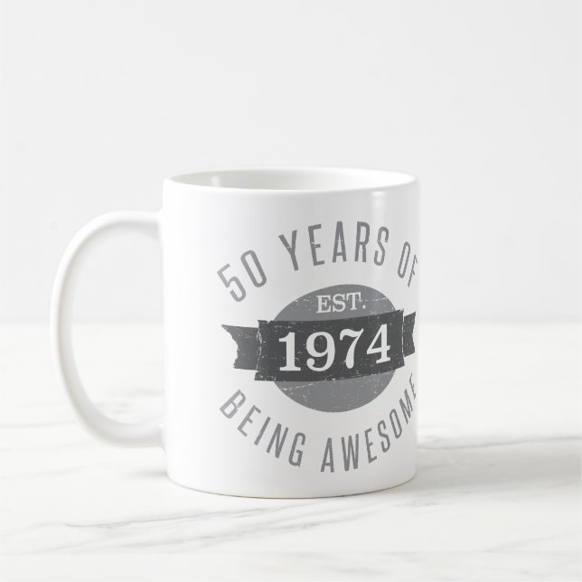 Caneca De Café 50º Awestor de aniversário de 1974 (Esquerda)