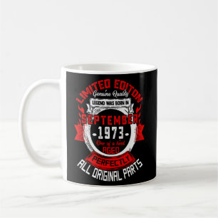 Caneca De Café 50º Nascer De Legendas De Aniversário Em Setembro