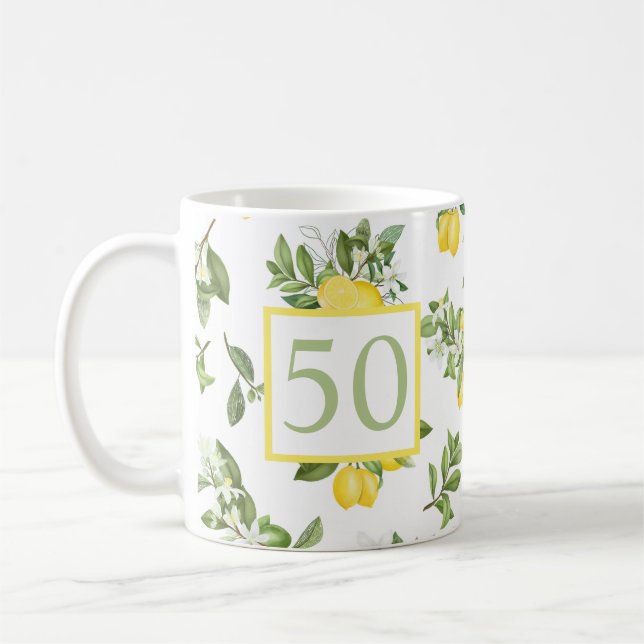 Caneca De Café 50.º Aniversário da Gama de Limão Citrus Botanical (Esquerda)