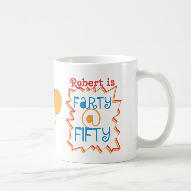 Caneca De Café 50. º aniversário da Gift Mug. (Direita)