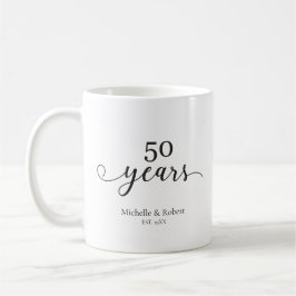 Caneca De Café 50 anos de aniversário de casamento