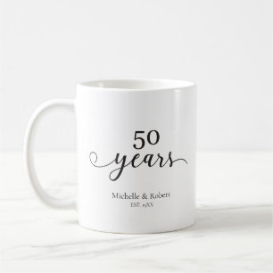 Caneca De Café 50 anos de aniversário de casamento