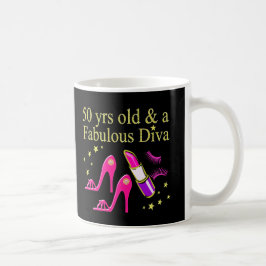 CANECA DE CAFÉ 50 ANOS DE IDADE E DIVA FABULOSA