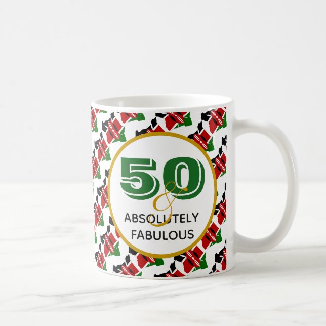 Caneca De Café 50 anos e aniversário absolutamente fabuloso de KE (Direita)