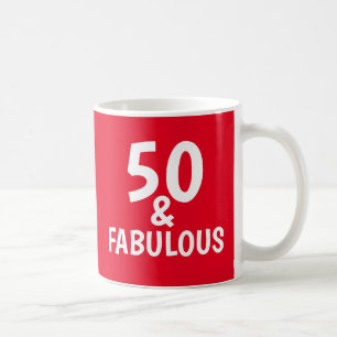 CANECA DE CAFÉ 50 E 50º CAFÉ DE ANIVERSÁRIO FABULOSO
