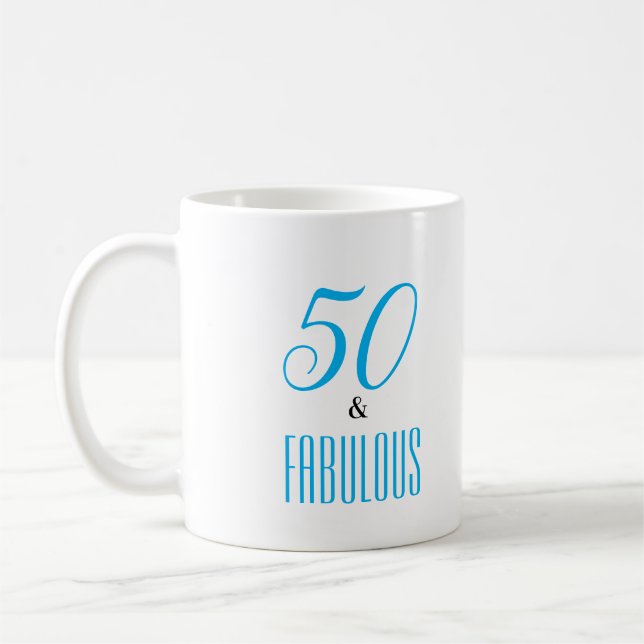 Caneca De Café 50 e coffee Mug fabuloso personalizável (Esquerda)