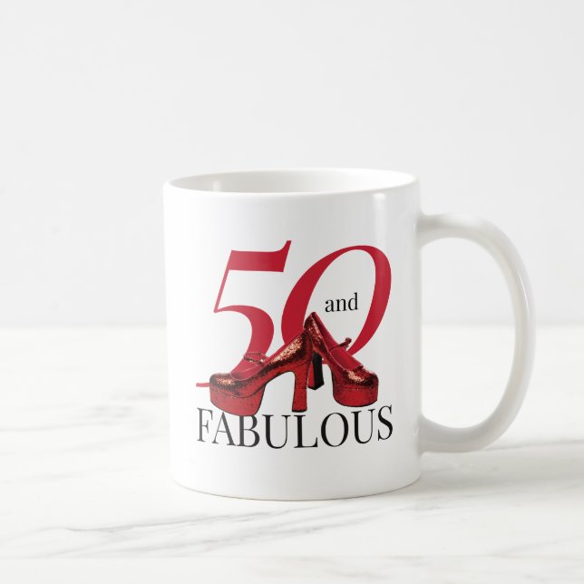 Caneca De Café 50 e Fabulosa 50ª Surpresa de Aniversário (Direita)