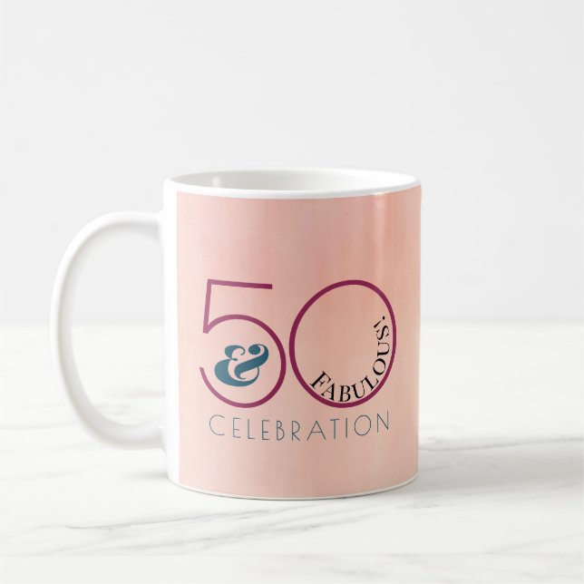 Caneca De Café 50 e Fabulosa manutenção de Festas de aniversário  (Esquerda)