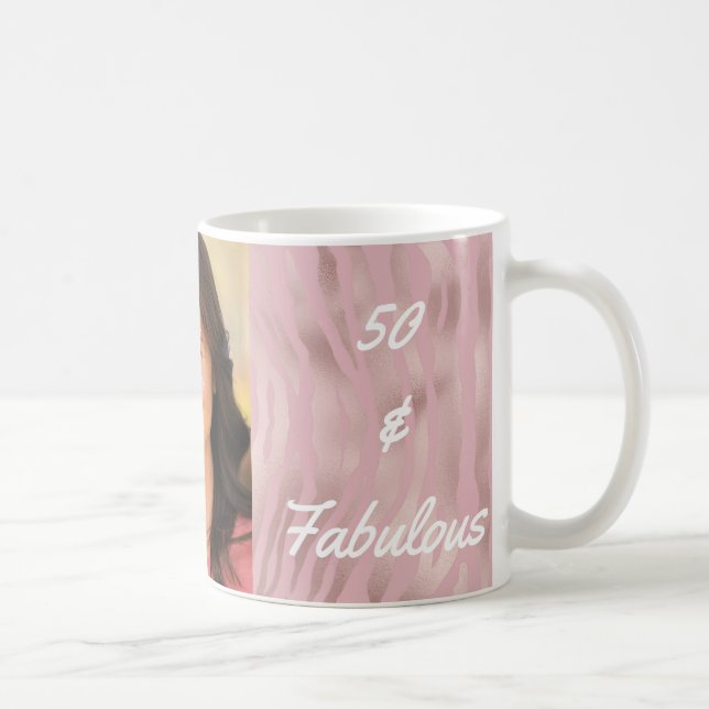 Caneca De Café 50 e Fabulosa Zebra Rosa Fotográfica (Direita)