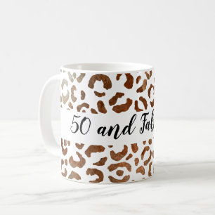 Caneca De Café 50 e Fabuloso Impressão Cheetah