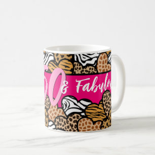 Caneca De Café 50 e Fabulosos Na moda cor-de-rosa para impressão 