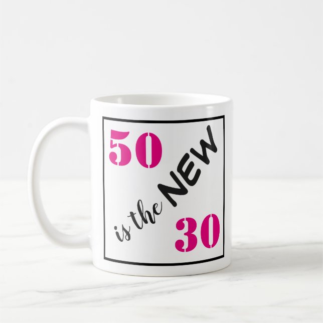 Caneca De Café 50 é o novo 30 engraçado 50 anos (Esquerda)