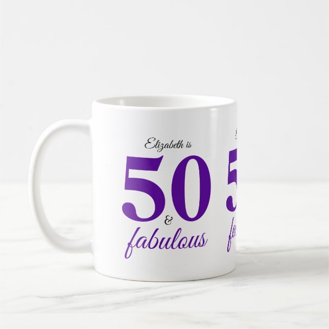Caneca De Café 50 E Púrpura Fabulosa (Esquerda)