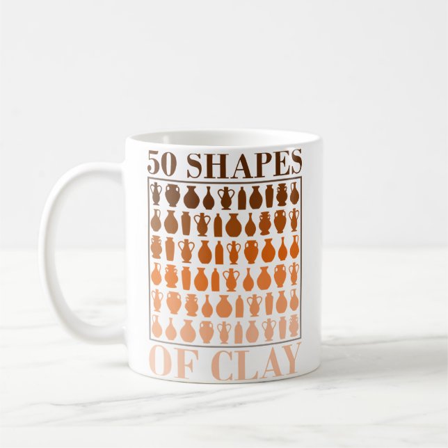 Caneca De Café 50 Formas De Argila - Fã De Cerâmica (Esquerda)