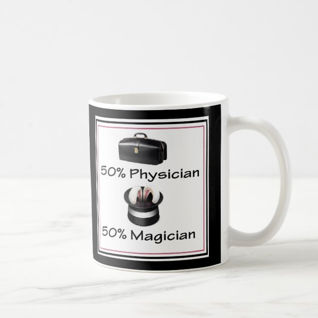 Caneca De Café 50% Médico 50% mágico (Direita)