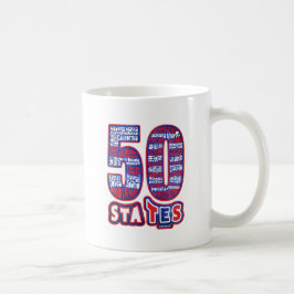 CANECA DE CAFÉ 50 STATES USA