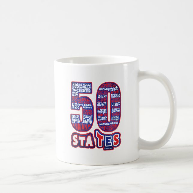 CANECA DE CAFÉ 50 STATES USA (Direita)