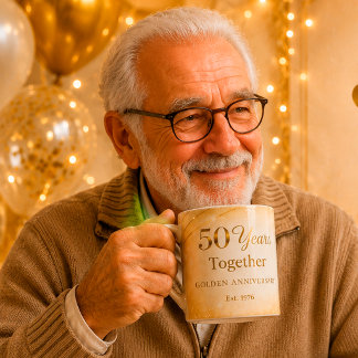 Caneca De Café 50 Year Anniversary Mug Golden Wedding Anniversary