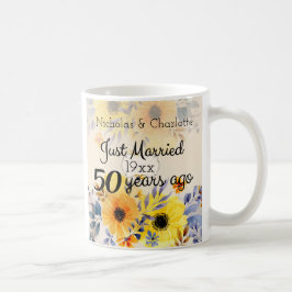 Caneca De Café 50th Aniversário de casamento dourado