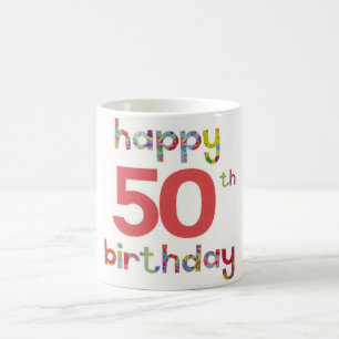 Caneca De Café 50th aniversário feliz