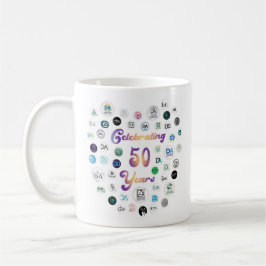 Caneca De Café 50th Anniversary 50 Logos Mug 