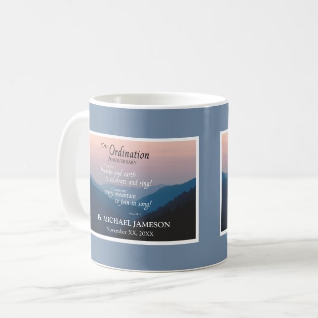 Caneca De Café 50th Anniversary of Ordination Congratulations (Frente Esquerda)