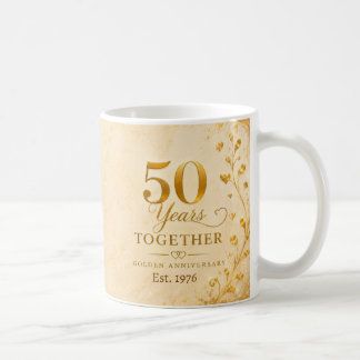 Caneca De Café 50th Wedding Anniversary Mug Golden Years Together