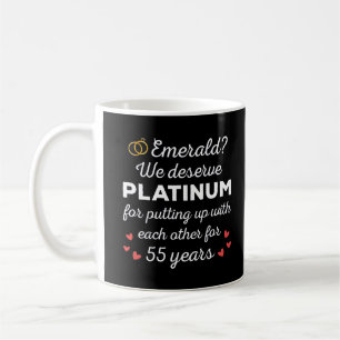 Caneca De Café 55º aniversário de casamento I - Casal Engraçado E