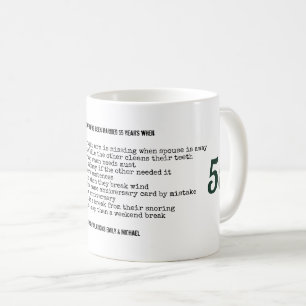 Caneca De Café 55º aniversário de casamento personalizado