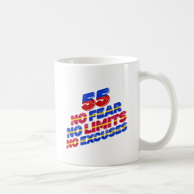 Caneca De Café 55 Sem Medo Sem Limites Sem desculpas Aniversário (Direita)