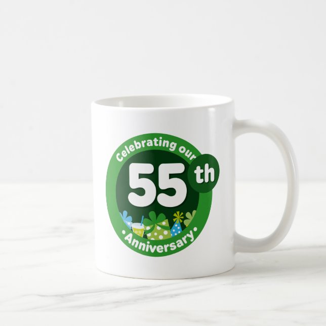 Caneca De Café 55th Aniversário (Direita)