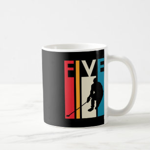 Caneca De Café 5 Birthday Gift Cinco Vintage Hockey Aniversário 5