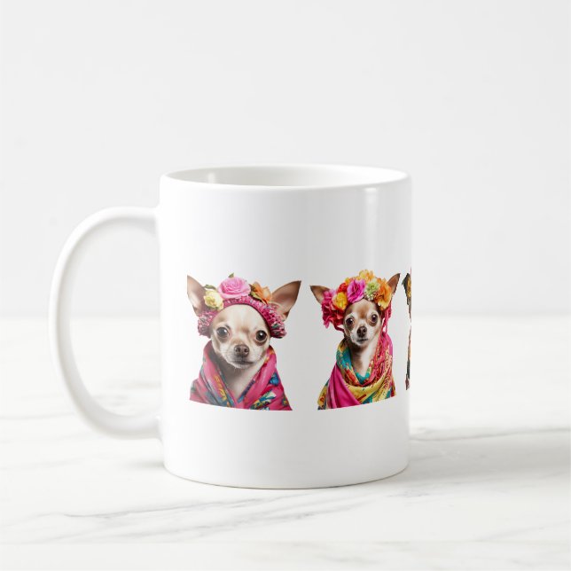 Caneca De Café 5 canalha mexicana Chihuahuas pai canina canina ca (Esquerda)