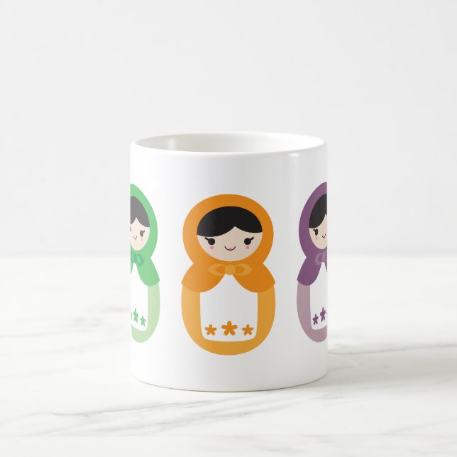 Caneca De Café 5 queridos de Matryoshka (Centro)