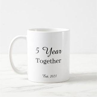 Caneca De Café 5 Year Anniversary Mug – First Wedding Anniversary