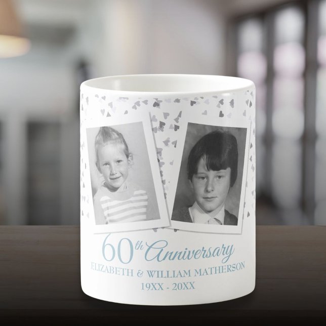 Caneca De Café 60º aniversário do casamento Fotos da Criança Dive (60th Wedding Anniversary Child Photos Fun Coffee Mug)
