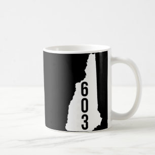 Caneca De Café 603 Nh Camiseta Mapa Do Estado Código De Área New