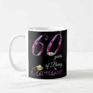 Caneca De Café 60 Incrível Floral 1963 60Th