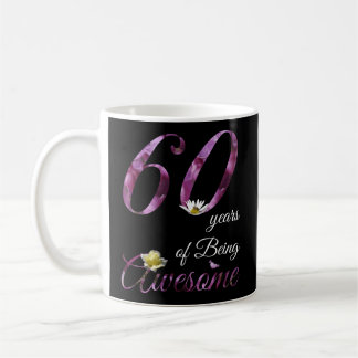 Caneca De Café 60 Incrível Floral 1963 60Th