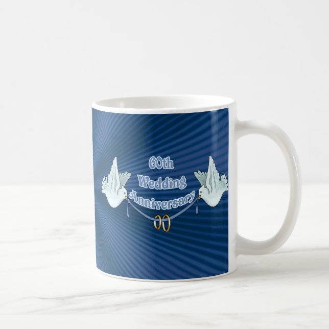 Caneca De Café 60th Presentes do aniversário de casamento (Direita)