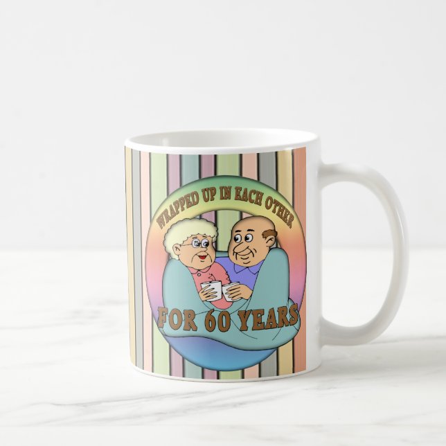 Caneca De Café 60th Presentes do aniversário de casamento (Direita)