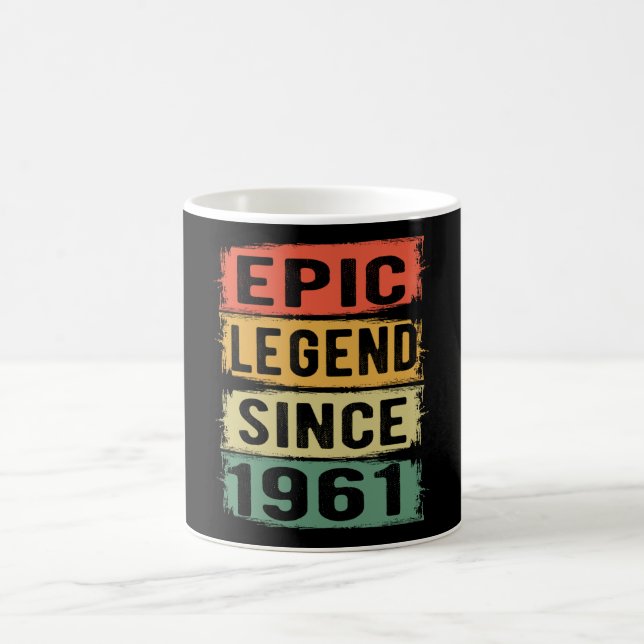 Caneca De Café 64 Anos De Idade Dia 1961 Legenda Epic 64º Anivers (Centro)