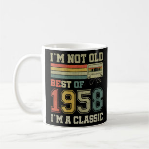Caneca De Café 65 anos Vintage 1958 Cassette Tape 65th Birthd
