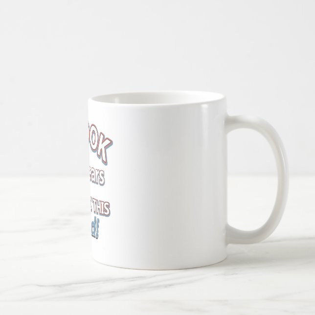 Caneca De Café 65th design do aniversário do ano (Direita)