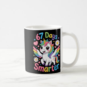 Caneca De Café 67º Dia De Escola 67 Dias Mais Inteligente Unicórn