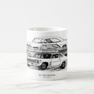 Caneca De Café 67, 63, 69 novas - BW nenhuma beira
