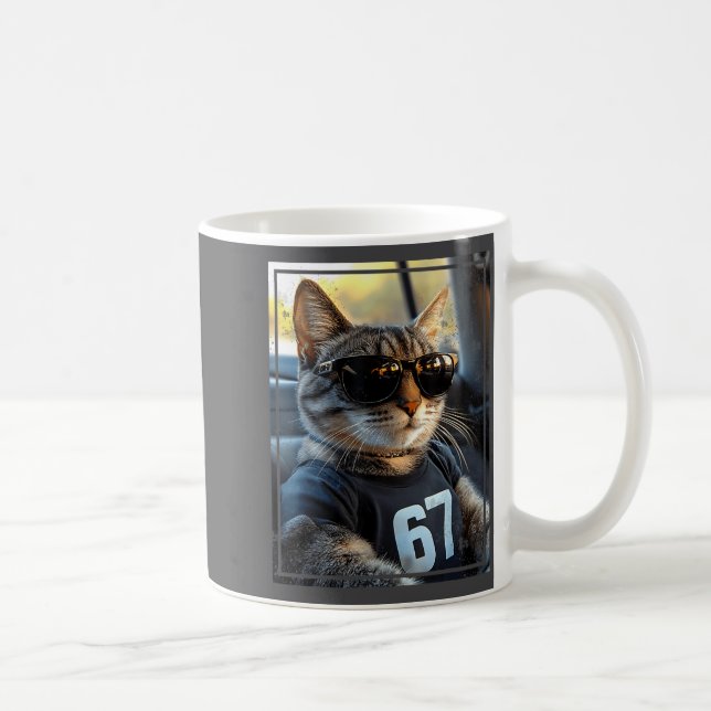 Caneca De Café 67 And Still Cool Funny Birthday Meme Cat  (Direita)