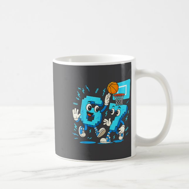 Caneca De Café 67 Basquete Brainrot 7 6 Seis Italiano Sete Meme (Direita)