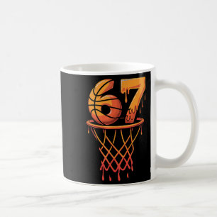 Caneca De Café 67 Basquete Sorvete Gotejamento Seis Sete